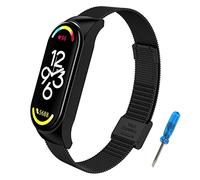 BDIG Bracelet Compatible pour Xiaomi Mi Band 7, Metal Bracelet Ajustable en Acier Inoxydable Watch Bracelet de Remplacement pour Mi Band 7