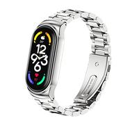 BDIG Bracelet Compatible pour Xiaomi Mi Band 7, Metal Bracelet Mi Band 7 Ajustable en Acier Inoxydable Watch Bracelet de Remplacement pour Xiaomi Mi Smart Band 7