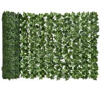 Bdit Accessories Artificial Garden Hedge with Lauro Leaves, Privacy Screen for Balcony and Outdoor Fence, 1 x 3 Metres, Includes 30 Green Tiess