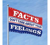 BDIX Drapeau « Man Cave Bar Facts Don't Care About Your Feelings » - Décoration d'extérieur (120 x 180 cm)