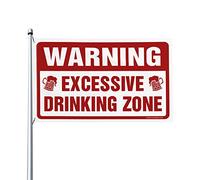 BDIX Drapeau pour cavertisseur de zone d'avertissement, décoration extérieure (60 x 90 cm)