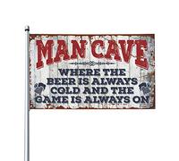 BDIX Drapeau pour dortoir drôle homme grotte règles drapeaux cool affiches pour gars drapeaux amusants (152 x 244 cm)
