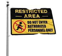 BDIX Drapeau pour dortoir - Panneau humoristique « Do Not Enter » - Personnel autorisé uniquement - Affiches cool pour les gars - Drapeaux amusants (60 x 90 cm)