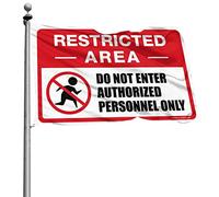 BDIX Drapeaux muraux amusants avec inscription « Do Not Enter », « Autorized Personnel Only » pour adolescents (120 x 180 cm)