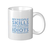 BDIX Tasse à café épaisse avec inscription « My People Skills Are Just Fine » - Cadeau pour les papas