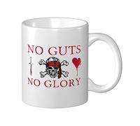 BDIX Tasse à café épaisse avec motif pirate No Guts No Glory pour femme, cadeau pour papas