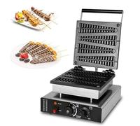BDJSN Gaufrier Électrique Professionnel, 1750 W, Antiadhésif, en Forme d'arbre, pour 4 Gaufres, Température Réglable De 50 À 300 °C, pour Snack-Bars, Restaurants Et Food Trucks