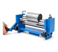BDJSN Machine À Rouler Manuelle, Rouleuse De Tôle Avec Diamètre De Roulage Réglable, Rouleau Supérieur Amovible, Rouleaux Solides Et Manivelle Pour Le Cintrage Et Le Formage Des Feuilles Métalliques
