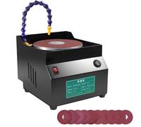 BDJSN Ponceuse À Bande Électrique À Eau, 7 Vitesses, Vitesse Maximale 3350 TR/Min, 120 W. Affûteuse Automatique De Table avec 10 Feuilles De Papier De Verre, pour Ciseaux Et Travail des Métaux