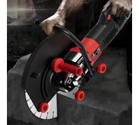 BDJSN Scie Circulaire À Béton, Rainureuse Murale Électrique Portative avec Système D'aspiration des Poussières par Eau, Utilisable dans Les Angles, pour Routes, Portes, Béton Armé Et Briques Rouges