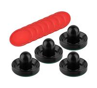 BDJXOZYH 4 poussoirs de Air Hockey et 8 palets de 6,3 cm pour tables de jeux familiales et fêtes Noir 96 x 60 mm
