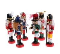 BDJXOZYH Figurine Casse-Noisette en Bois Marionnette Décoration 6 Pièces Soldat Classique