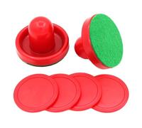 BDJXOZYH Poussoirs de Air Hockey et Palets de Air Hockey Poignées de But Pagaies pour Tables de Jeu Rouge