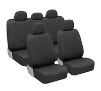 BDK CarXS UltraLuxe Lot de 9 Housses de siège intérieures en Similicuir avec Housses de siège Avant et arrière, Housses de siège Auto de qualité supérieure pour Voitures, camions, camionnettes, VUS