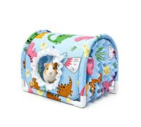BDKMMS Cachette pour Cochon d'Inde, Tunnel de Jeu et Grotte pour Hamster | Espace Ample, Design à Franges Respirant, Fenêtre d'Interaction Pratique, Structure PVC Stable, Idéal pour Petits Animaux