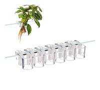 BDKMMS Support pour Plantes D'aquarium, 6X Pot Suspendues pour Aquaponique | Conception D'Ouverture en Forme de U, PC Haute RéSistance, Résistance aux Chocs et non Fragile, Créer Mur Végétal Aquatique