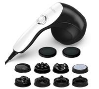 BDLENTIL Appareil mobile de massage de cellulite, appareil de modelage corporel, massage du système lymphatique, abdomen, bras et graisse du ventre avec 8 têtes de massage, convient pour :