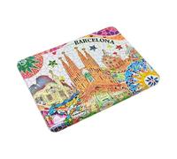 BDM Aimant Barcelone, Sagrada Familia, Parc Guell, Souvenirs de Voyage, Mosaïque Gaudí, Musée Dalí, Souvenir de Barcelone, Art moderniste, Cadeau émotionnel, Décoration