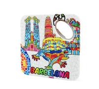 BDM Aimant Barcelone, Sagrada Familia, Parc Guell, Souvenirs de Voyage, Mosaïque Gaudí, Musée Dalí, Souvenir de Barcelone, Art moderniste, Cadeau émotionnel, Décoration