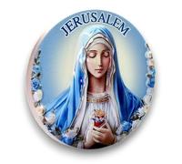 BDM - Aimant de réfrigérateur religieux 3D | Sainte Famille, Vierge Marie, Dernière Cène ou Saint Michel | Souvenir de Terre Sainte Jérusalem - Modèle 3