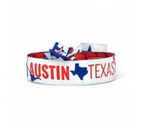 BDM Austin Texas Bracelet avec drapeau, guitare et étoile Accessoire pour festival de musique et voyage Cadeau original pour homme et femme Style bohème et urbain