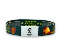 BDM Bracelet élastique de la garde civile | Design réversible avec drapeau de l'Espagne et slogan | Disponible en 2 tailles (15-17 cm et 18-20 cm) | Cadeau policier et patriotique, Standart, N/D, N/D