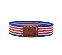 BDM Bracelet en Tissu avec Le Drapeau de l'Atletico Madrid, élastique et Cuir Neptune, Le Football pour Les Hommes et Les Femmes 18-20 cm.