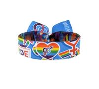 BDM Bracelet en tissu LGBTBIQ+, LGBT, Lesbiennes, Gays, Transsexuels, BEXUels, Intersexuels et Queer, réglable avec boule., Standart, N/D, N/D