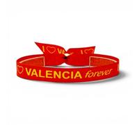 BDM Bracelet en Tissu Valence | I ♡ Valencia Forever | Bracelet Réglable Rouge et Jaune pour Supporters | Souvenir de la Ville | Accessoire Unisexe pour Homme et Femme