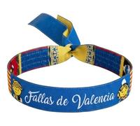 BDM Bracelet Fallas de Valence en tissu brodé avec pendentifs et fermeture réglable, souvenir typique valencien, cadeau original pour fêtes de la communauté valencienne