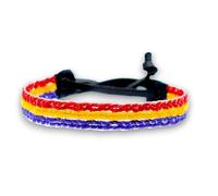 BDM Bracelet république. Bracelet en Ruban de Tissu de la république. Bracelet Ajustable avec Drapeau républicain.