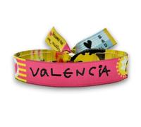 BDM Bracelet Valence | Motif drapeau Senyera, failles et chauve-souris | Bracelet réglable (0-22 cm) | Fallas et fierté valencienne, Standard, N/D, N/D