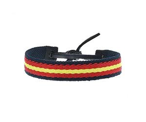 BDM Drapeau Bracelet Tissu Ajustable Unisexe Espagne. Accessoire Patriote Espagnol, Un Cadeau Parfait pour Un Homme ou Une Femme