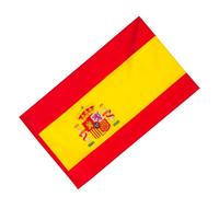 BDM Grand Drapeau Espagnol 100x70, Drapeau Espagnol très résistant, Drapeau National extérieur et écusson intérieur