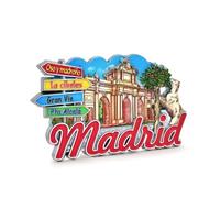 BDM - Iman de Madrid, Iman nevera madrileño, puerta de Alcala, OSO y madroño, cibeles, Metro de Madrid, Gran Via, monumentos - Modelo 2