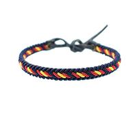 BDM les hommes et les femmes vert et bleu, Bracelet fil tressé de la Garde civile et police nationel, avec le drapeau de l'Espagne. Sans fermeture et réglable à différentes tailles.