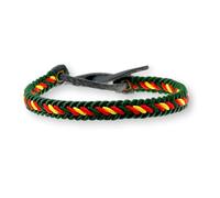 BDM les hommes et les femmes vert et bleu, Bracelet fil tressé de la Garde civile et police nationel, avec le drapeau de l'Espagne. Sans fermeture et réglable à différentes tailles.