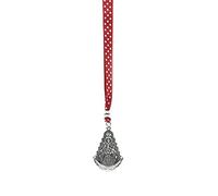 BDM Ornement Suspendu pour rétroviseur de Voiture, Accessoires de décoration avec la Vierge d'El Rocio avec Un Ruban Vert ou Rouge à Pois, Porte-clés. Andalousie, Rociera et Rociero.