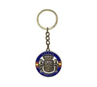BDM Porte-clés Espagne, Anneau avec Le Bouclier du Drapeau Espagnol, Porte-clés pour clés de Voiture, Maison. pour Hommes et Femmes, Design Original.