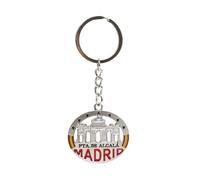 BDM - Porte-clés Plaque d'immatriculation de Madrid avec Monuments de la Ville pour Hommes et Femmes - Modelo 5