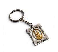 BDM Porte-clés Sainte Famille Barcelone | Souvenir de l'Espagne | Porte-clés métallique design | Cadeau original voyageurs | Pendentif pour clés de voiture et maison