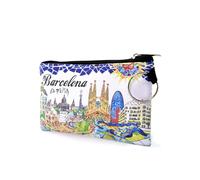 BDM Portefeuille Barcelone, Portefeuille Park Güell, différents modèles de Souvenirs de Voyage, Sagrada Familia, Mosaïque Gaudí, Souvenir de Barcelone