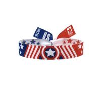 BDM - Pulsera de USA, Cinta Estados Unidos, Bandera EE.UU, Brazaletes dia independencia, pulsera Ajustable Para Hombre y Mujer. - Modelo 1