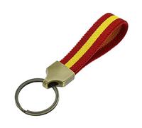 BDM Trousseau Tissu Original avec Le Drapeau de l'Espagne. Parfait pour la Personnalisation de Vos clés, Voiture, Sac à Main, Porte-Monnaie ... pour Les Hommes et Les Femmes