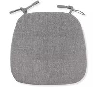 BDMFJY Galettes de Chaise en Forme de Trapèze Assise Confortable avec Attache, Coussin de Siège en Coton et Lin, Intérieure Extérieure, 41 (arrière) 35 (derrière) x 43,Gris,43x41cm(1 Pcs)