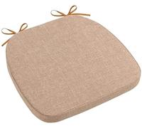 BDMFJY Galettes de Chaise en Forme de Trapèze Assise Confortable avec Attaches, Coussins Déhoussables et Lavables, Intérieure Extérieure, Trois Tailles, pour Toutes Les Saisons,Kaki,40x35cm(6 Pcs)