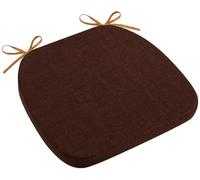 BDMFJY Galettes de Chaise en Forme de Trapèze Assise Confortable avec Attaches, Coussins Déhoussables et Lavables, Intérieure Extérieure, Trois Tailles, pour Toutes Les Saisons,café,42x40cm(4 Pcs)