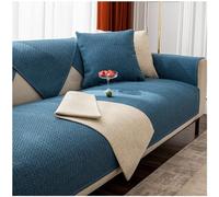 BDMFJY Moderne Housses De Canapé Angle Forme De L Housse De Canape 3 Places 2 Places avec Accoudoirs Respirant Coton et Lin Housse De Coussin Antiderapante,Marine,90x210cm