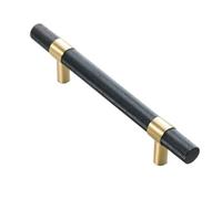 BDMRY Poignée d'armoire de cuisine, poignées d'armoires, tirettes, boutons, surface réticulée en laiton, tirette de tiroir, fini brossé or brillant, quincaillerie pour meubles Hole distance 96mm