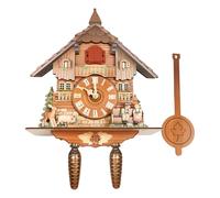 Bdneygtyr Horloge à coucou traditionnelle de la Forêt-Noire - Horloge décorative pour oiseau et pendule comme horloge murale - Horloge moderne en bois - Avec appel à coucou et pendule - Réveil pour